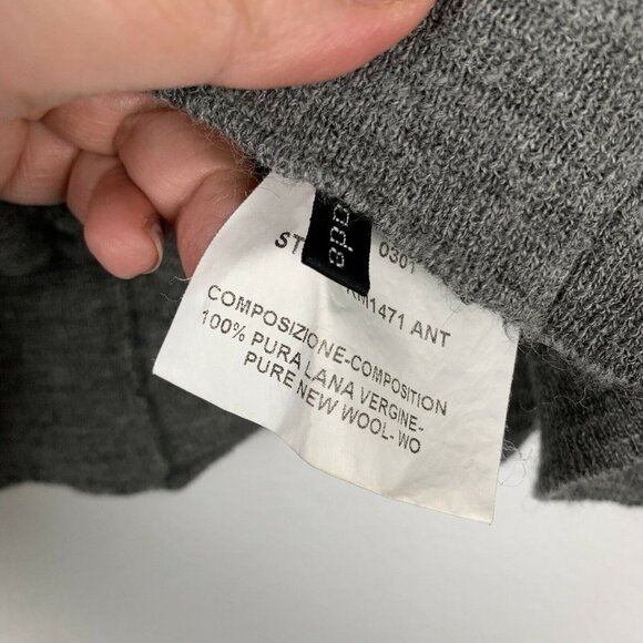 Carol Christian Poell Men's EU 54 US L 44 Virgin Wool Square Neck Sweater - Picture 7 of 8